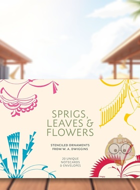 【预售】嫩枝、树叶与花朵：W.A.杜威金斯的镂空装饰图案 Sprigs， Leaves & Flowers 原版英文字体图案标志设计进口书籍图书外版