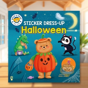 【预售】金泰迪:万圣节换装贴纸书 Build-A-Bear: Sticker Dress-Up: Halloween 原版英文儿童绘本进口书籍图书外版正版