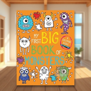 Coloring 我 书平装 外版 6周岁My MonstersLittle Book 涂色启蒙书：怪兽英文儿童趣味进口原版 Big First Boo书 Bee 现货