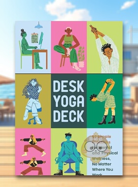 【现货】坐姿瑜伽卡牌Desk Yoga Deck英文文创卡牌Darrin Zeer盒装Chronicle Books进口原版书书籍图书外版正版