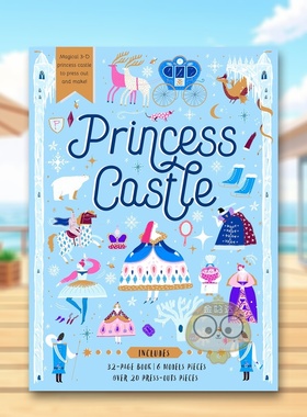 【现货】公主城堡折叠式城堡模型Princess Castle英文儿童趣味6-9岁盒装Design Eye进口原版书Quarto01454书籍图书外版正版