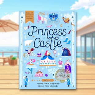 【现货】公主城堡折叠式城堡模型Princess Castle英文儿童趣味6-9岁盒装Design Eye进口原版书Quarto01454书籍图书外版正版