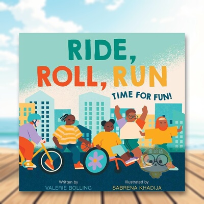 【预售】骑行翻滚奔跑英文儿童绘本交通工具城市人文进口原版外版书精装3-6周岁Ride, Roll, RunBollingAbrams Appleseed书籍图书