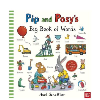 【预售】皮普和波西：翻翻单词大书 Pip and Posy's Big Book of Words 英文原版儿童语言/概念启蒙