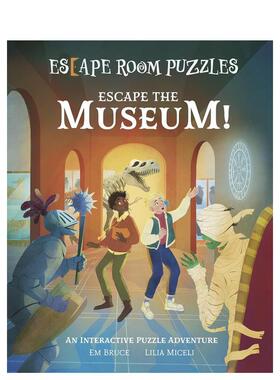 【预售】密室解谜：逃离博物馆！互动解谜冒险 Escape Room Puzzles: Escape the Museum!  原版英文儿童绘本进口书籍图书外版正版