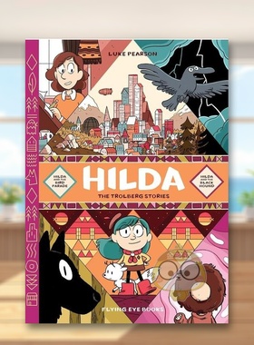 【现货】【希尔达漫画】特罗尔贝格故事集3希尔达与鸟人游行+4希尔达与黑色猎狗【Hildafolk】The Trolberg Stories英文儿童漫画3