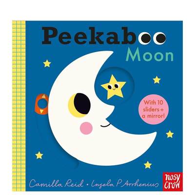 【预售】躲猫猫：月亮 滑滑乐机关书（附带安全镜） Peekaboo Moon 原版英文儿童趣味