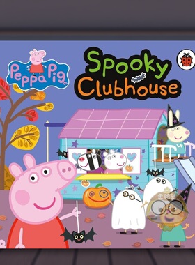 【现货】【小猪佩奇】幽灵会所英文儿童绘本IP系列进口原版书纸板书6岁-9岁【Peppa Pig】Spooky Clubhouse Ladybird Peppa Pig书