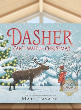 【预售】迫不及待地迎接圣诞节Dasher Can't Wait for Christmas英文儿童绘本节日庆典9-12岁Matt Tavares进口原版书Walker Books