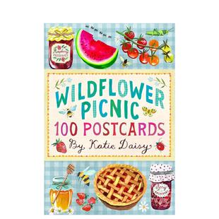 【预售】野花野餐明信片集：100帧风景 Wildflower Picnic Postcards: 100 Postcards 原版英文餐饮生活美食进口书籍图书外版正版