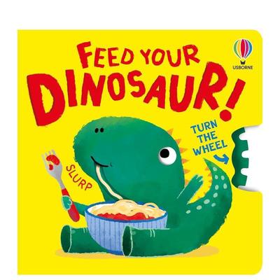 【预售】喂饱你的小恐龙 【Turn the Wheel】Feed your Dinosaur 原版英文儿童趣味进口书籍图书外版正版
