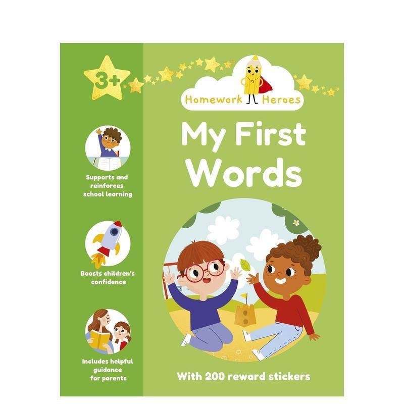 【预售】作业小能手：单词启蒙（含200枚奖励贴纸） 【Homework Heroes】My First Words 原版英文儿童语言/概念启蒙进口书籍图书,书籍/杂志/报纸,儿童读物原版书,淘宝优惠券,粉丝福利购,淘宝优惠卷