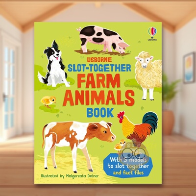 【预售】拼插农场动物书 Slot-together Farm Animals Book 原版英文儿童趣味