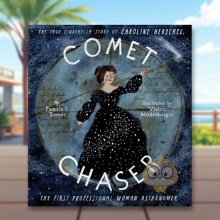 【现货】彗星追逐者Caroline Herschel  STEM启蒙英文儿童绘本人物传记进口原版书精装Comet Chaser PamelaS著Chronicle Books出版