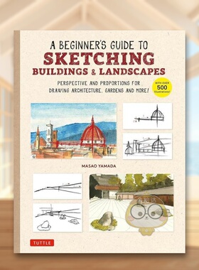 【预售】建筑和景观素描初学者指南A Beginner's Guide to Sketching Buildings & Landscapes英文艺术技法与入门赏析Masao Yamad
