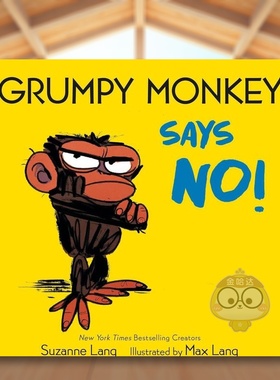 【现货】暴躁猴：说不！英文儿童章节书进口原版书Grumpy Monkey Says No!  Lang著Random House 出版书籍图书外版正版