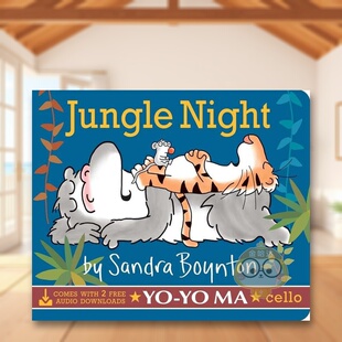 【预售】丛林之夜英文儿童绘本动物生态环保进口原版外版书纸板书1岁(含)-3岁(含)Jungle NightSLittle simon书籍图书正版