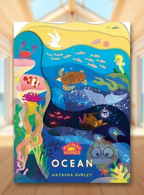【现货】【异形纸板书】动物家园：海洋英文儿童趣味进口原版书纸板书【Animal Homes】Ocean Amelia Warren著Templar Publishing