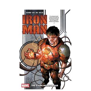 【预售】漫威漫画 钢铁侠卷1：斯塔克-罗克森之战 Iron Man Vol.1:The Stark-Roxxon War 英文漫画书原版进口书籍 SpencerAckerman