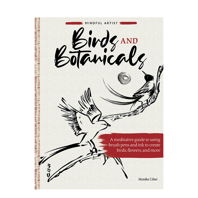 【现货】心灵艺术家Mindful Artist 利用冥想和日本笔墨进行艺术创作 英文原版进口画册画集绘画风格