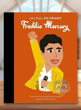 【现货】【小人物大梦想】弗雷迪默丘里【Little PeopleBig Dreams】Freddie Mercury英文儿童绘本人物传记3-6岁精装Maria Isabel