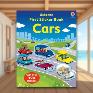 【现货】第一本贴纸书：汽车英文儿童趣味进口原版外版书平装3-6周岁【First Sticker Books】CarSimon TudhopeUsborne children书