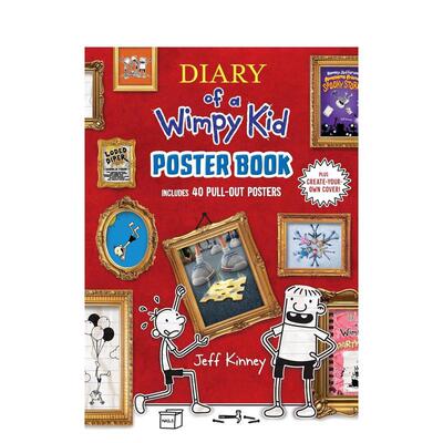 【预售】小屁孩日记海报书：内含40张可撕海报 Diary of a Wimpy Kid Poster Book 原版英文儿童绘本进口书籍图书外版正版读物