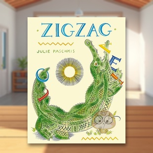 【预售】小鳄鱼ZigZag   2021纽约插画家协会原创艺术展入选作品英文儿童绘本虚构类进口原版外版书精装3-6周岁ZigzagPaschkisEn书