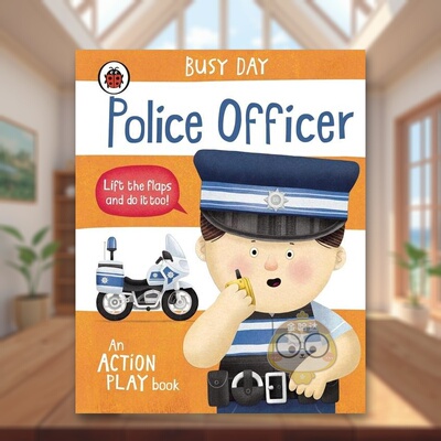 【现货】【翻翻书】忙碌的一天警察Busy Day Police Officer英文儿童趣味6-9岁纸板书Green  Dan进口原版书Ladybird241551080书籍