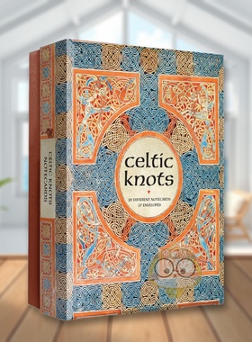 【预售】凯尔特结笔记卡 Celtic Knots Notecards 原版明信片进口书籍图书外版正版