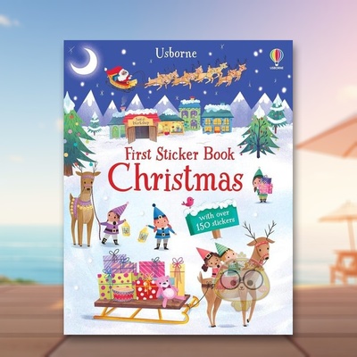 【预售】圣诞贴纸书First Sticker Book Christmas英文儿童趣味3-6岁平装Alice Beecham and Katya Longhi进口原版书Usborne chil