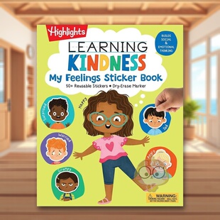 【预售】学习善良：我的感觉 贴纸书英文儿童趣味进口原版外版书平装Learning Kindness My Feelings Sticker BookHighlightsHig书