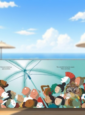 【现货】蓝色雨伞英文儿童绘本自我认知情绪管理进口原版书精装The Blue Umbrella Emily Ann Davison著Random House 出版书籍图书