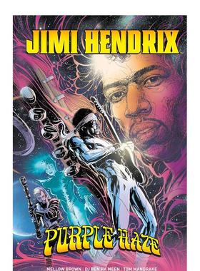 【预售】漫画 吉米·亨德里克斯：紫色烟雾 Jimi Hendrix: Purple Haze 英文漫画书原版进口图书 DJ Benhameen
