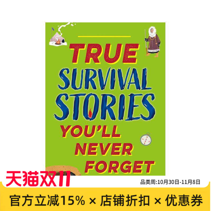 【预售】难以忘怀的真实故事：绝境求生篇 True Stories You'll Never Forget原版英文儿童桥梁书 附词汇表延伸阅读等进口书籍图书