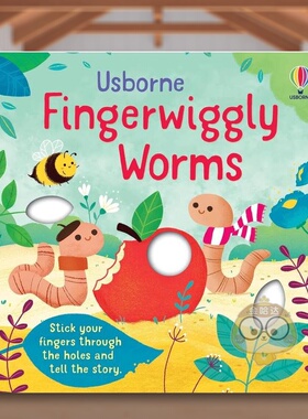 【预售】【指尖互动书】轻轻摇晃手指的毛毛虫 【Fingerwiggles】Fingerwiggly Fingerwiggly Worms 英文儿童漫画绘本原版图书外进