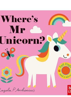 【预售】【毛毡翻翻书】独角兽先生在哪里? 【Felt Flaps】Where's Mr Unicorn?英文儿童趣味原版图书外版进口书籍 Ingela P Arrh