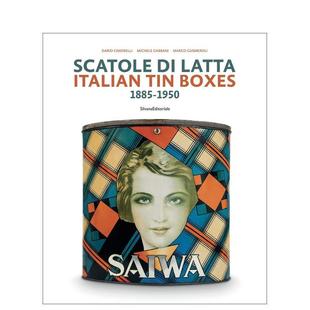 Boxes 正版 意大利锡盒：1885 英文字体图案标志设计进口书籍图书外版 原版 1885 Tin Italian 1950 预售