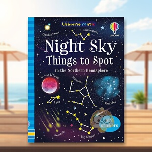 外版 Sky 现货 带贴纸英文儿童趣味进口原版 Usborne books书籍图 Nolan 书平装 观察夜空 Things Night children’s SpotKate
