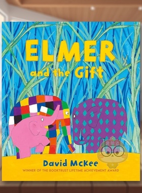 【预售】花格子大象和礼物 #Elmer #Harry Styles平装版Elmer and the Gift英文儿童绘本IP系列6-9岁平装David McKee进口原版书书