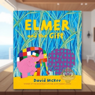 【预售】花格子大象和礼物 #Elmer #Harry Styles平装版Elmer and the Gift英文儿童绘本IP系列6-9岁平装David McKee进口原版书书