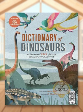 【预售】恐龙辞典英文儿童绘本知识百科进口原版外版书平装9岁-12岁Dictionary of DinosaursNatural History MuseumWide Eyed Ed