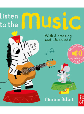 【预售】【纸板发声书】音乐 【Listen to the】Music英文儿童趣味原版图书外版进口书籍 Billet, Marion