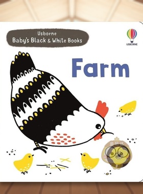 【预售】宝贝的黑白启蒙书农场Baby's Black and White Books Farm英文儿童语言概念启蒙1-3岁纸板书进口原版书Mary Cartwright书