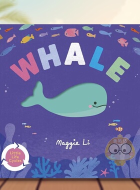 【预售】【小小生命周期】鲸鱼英文儿童绘本动物生态环保进口原版书纸板书Little Life Cycles: Whale Maggie Li著Templar Publis