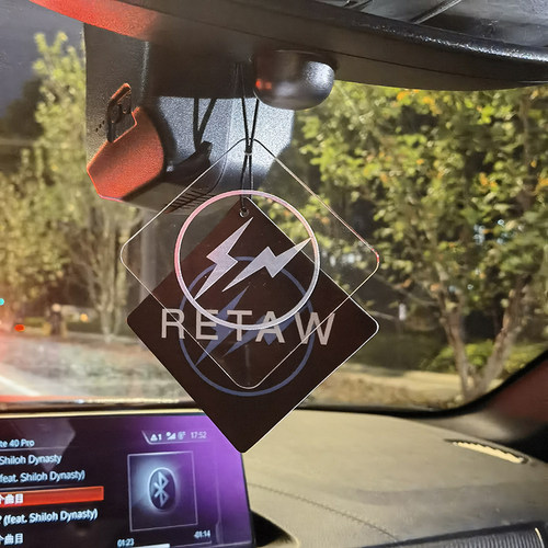 潮牌Fragment日本藤原浩闪电Retaw车载香片香薰CarTag汽车挂饰