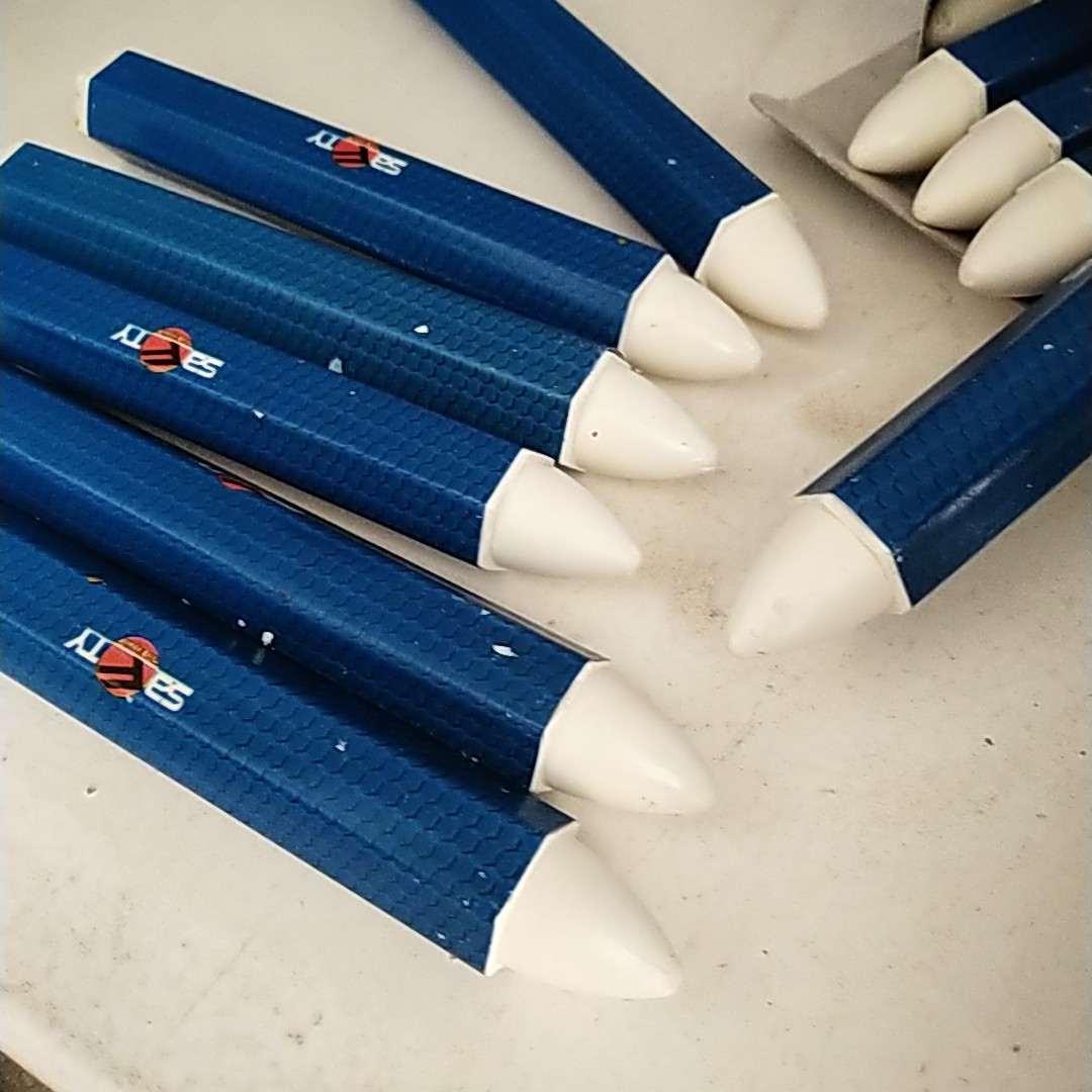 sifute12个蜡笔白色记号笔补胎白色蜡笔橡胶标记笔轮胎记号笔补胎