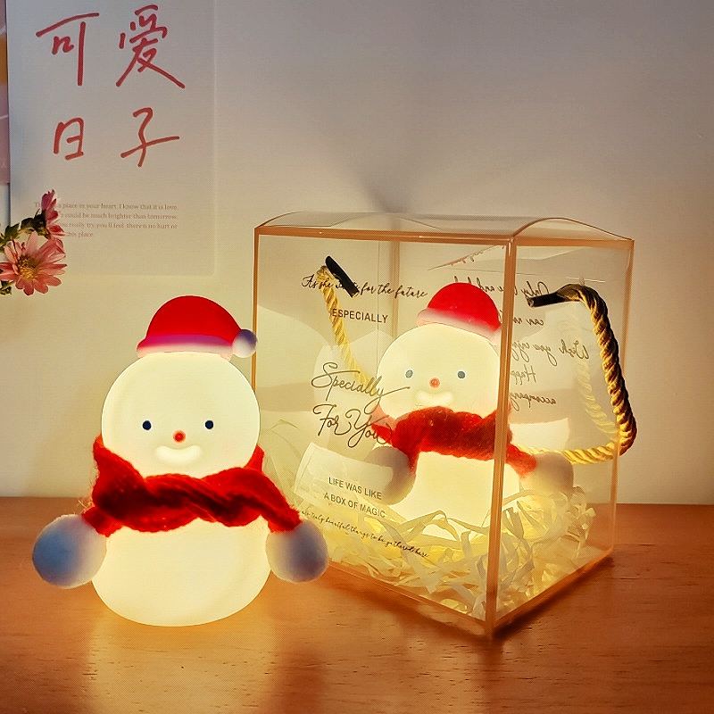 圣诞isn风小雪人小夜灯可爱卧室装饰氛围灯圣诞礼物送女生伴手礼