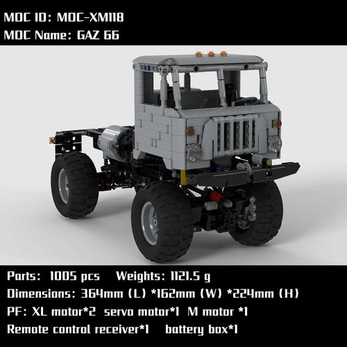 MOC-XM118全套包 4X4 越野车 电子图纸 拼插积木 1005片