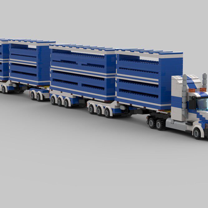 MOC-74772 公路运输列车 电子图纸 拼插积木 1500片